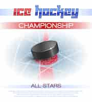 Free vector ice hockey poster