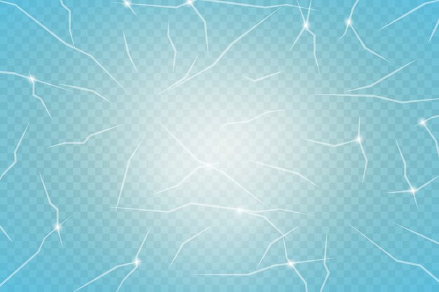 壊れた曇りガラスのリアルなアイコン 無料のベクター