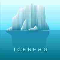 Бесплатное векторное изображение Вектор фон айсбергов и море
