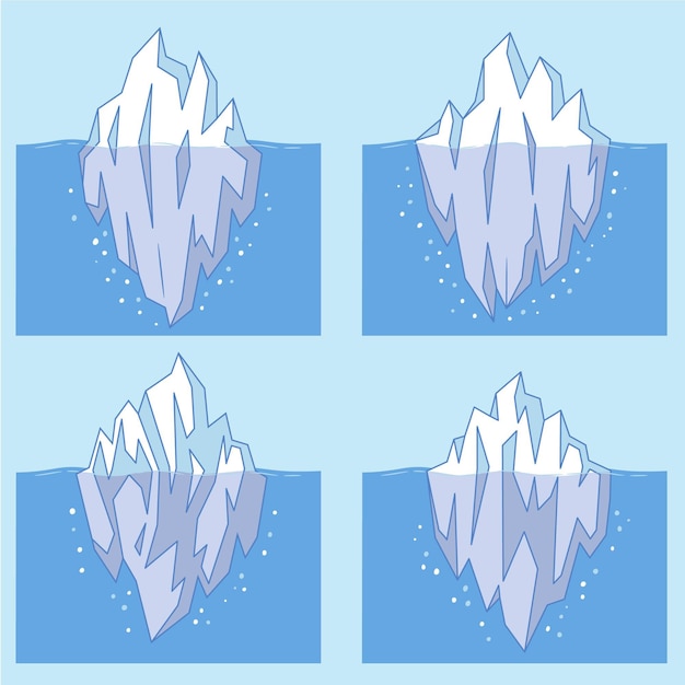 빙산 컬렉션 일러스트 컨셉
