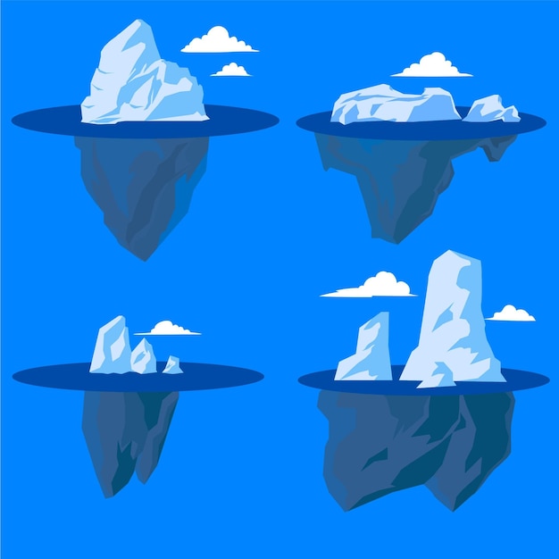 Iceberg collection illustration