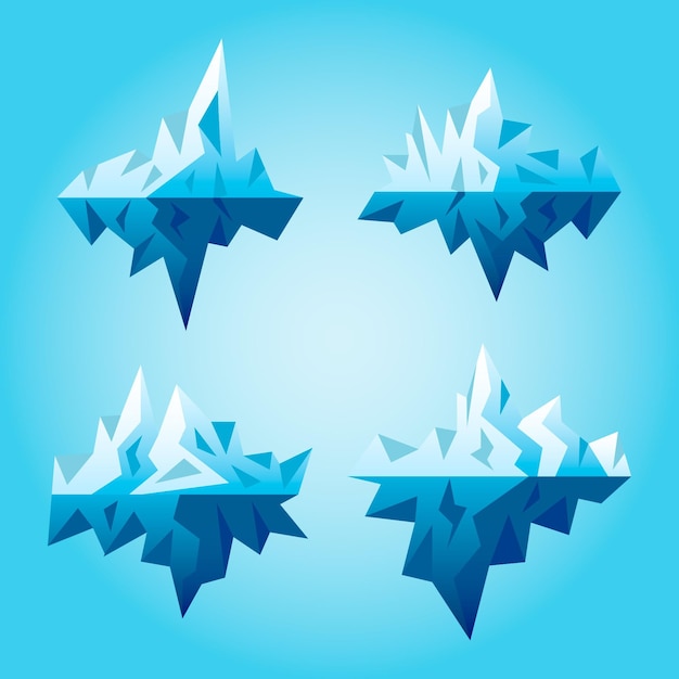 Free vector iceberg collection style