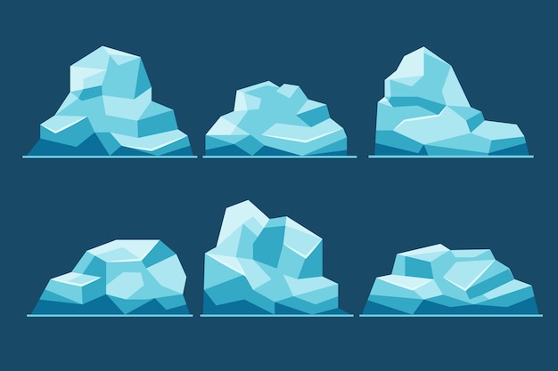 Free vector iceberg collection