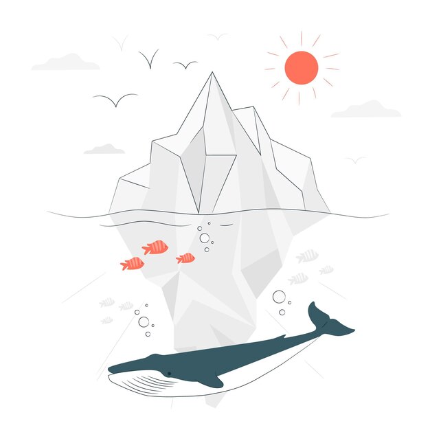 Iceberg concept illustration