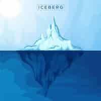 Vettore gratuito concetto di illustrazione di iceberg