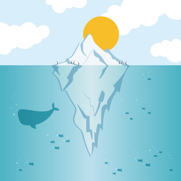 iceberg illustration concept