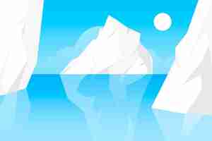 Free vector iceberg illustration concept