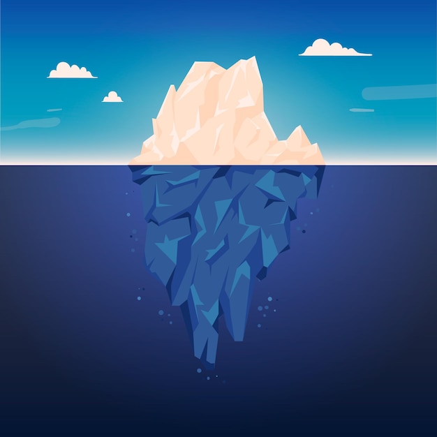 Iceberg illustration theme