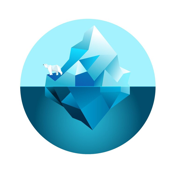 Free Vector iceberg illustration theme