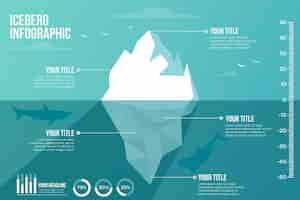 Free vector iceberg infographics