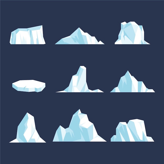 Iceberg pack illustration concept