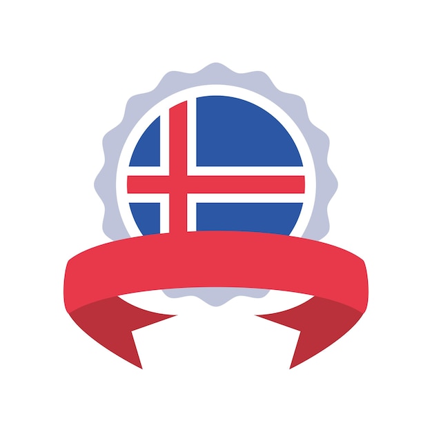 Free vector iceland flag emblem