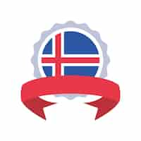 Free vector iceland flag emblem