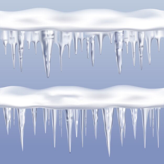 Icicles Tileable Borders Set