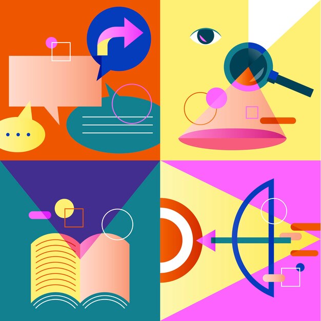 Icon Business Set Colorful