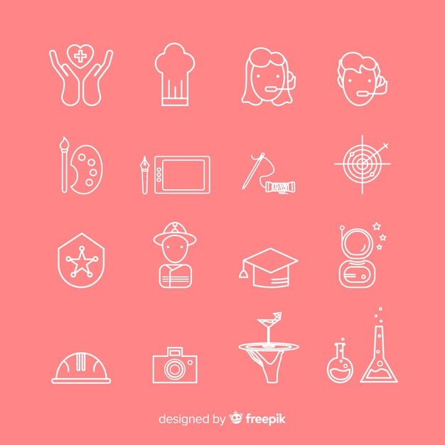 Icon collection for business card