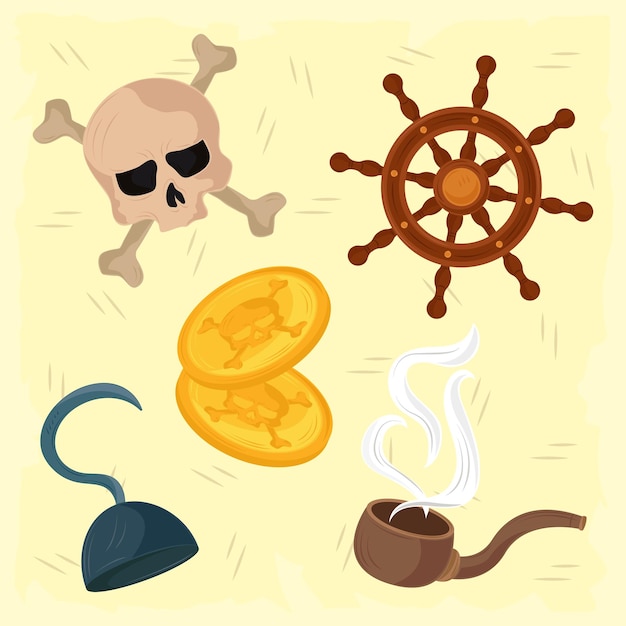 Free vector icon collection pirate