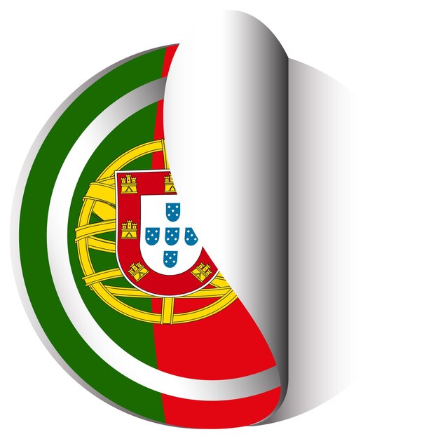 ポルトガルの旗のアイコンデザイン