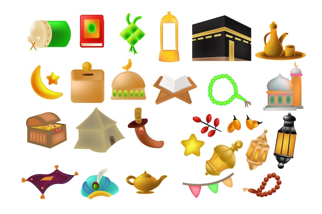 Icon pack islamic element bundle