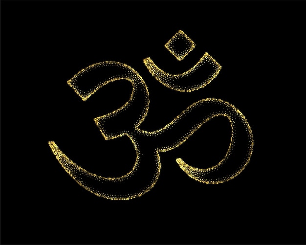 Free vector the iconic hindu religious om symbol from vedas and geeta