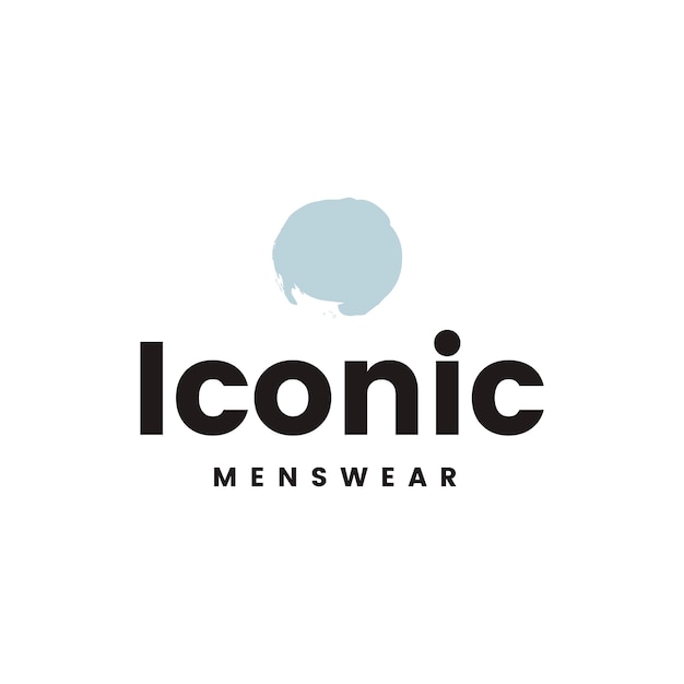 Iconic menswear logo design vector