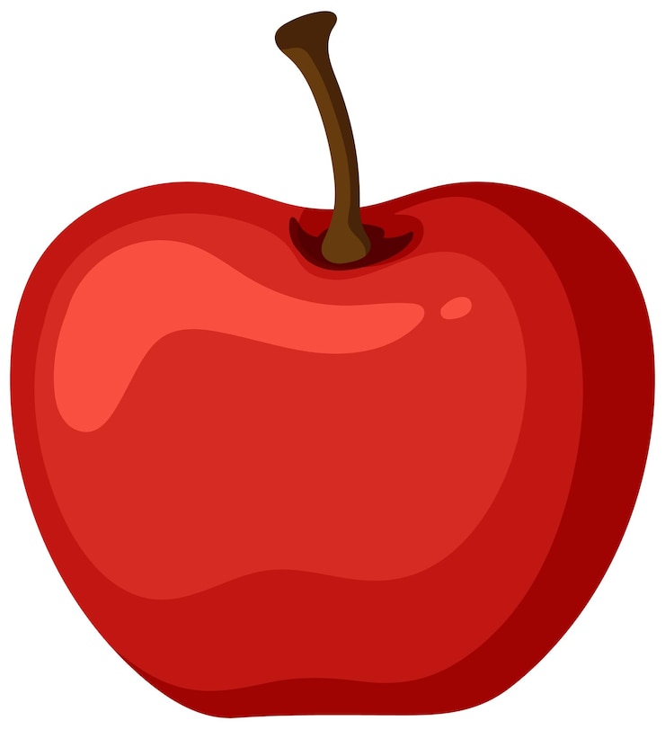 Free Vector iconic red apple illustration