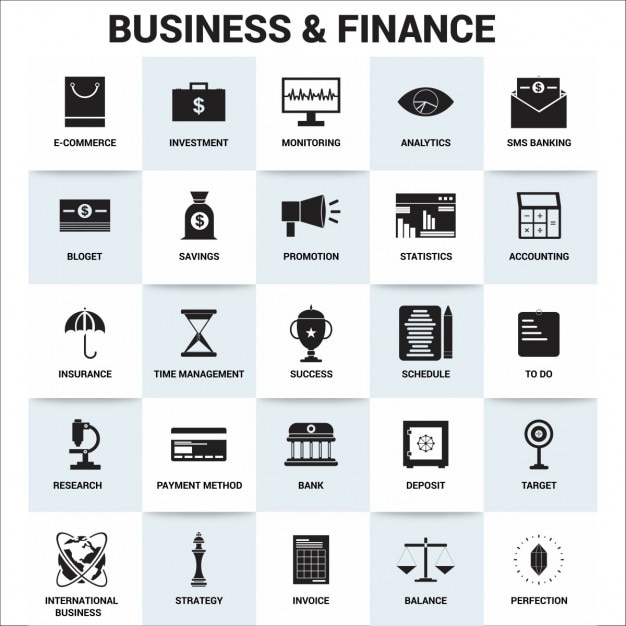 Free vector icons about business and finance