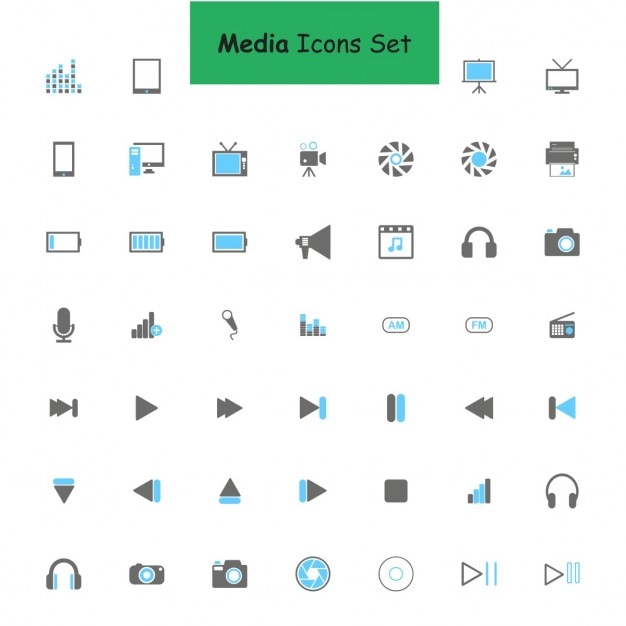 Icons for audio visual media