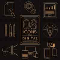 Free vector icons for digital marketing
