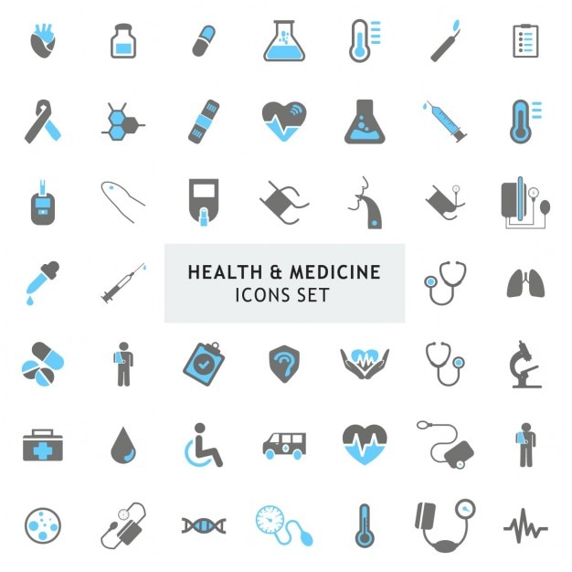 Icons set about medicine