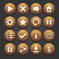 Free vector icons set for game