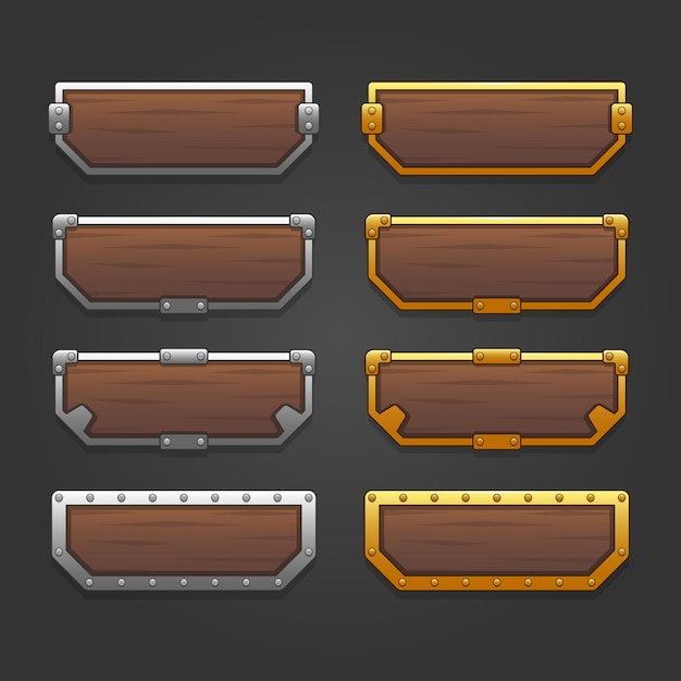 Vector design illustration for game ui , simple easy concept menu