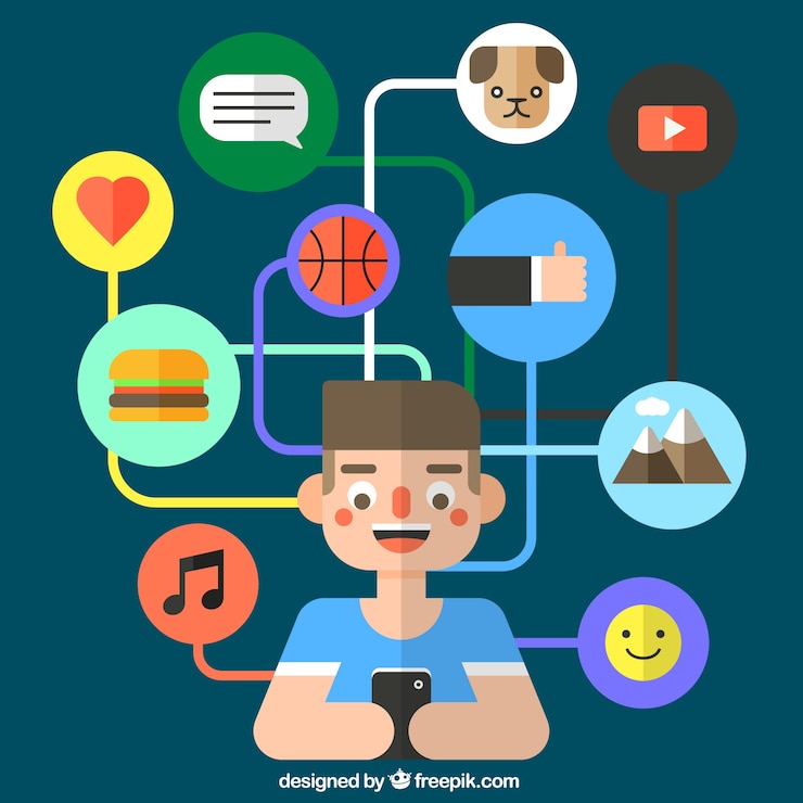 Free Vector icons of social media concept