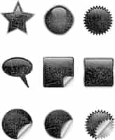 Free vector icons with grunge effect