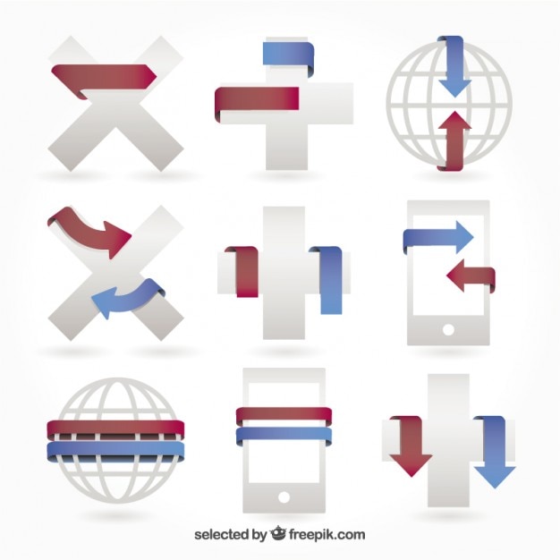 Free vector icons with ribbons