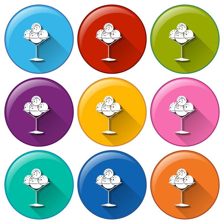 Free Vector icons with wineglasses