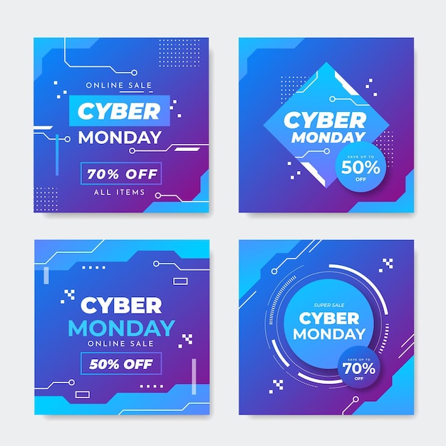 Icy cyber monday instagramの投稿テンプレート