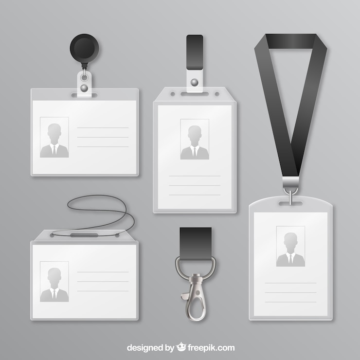 Free Vector id card collection