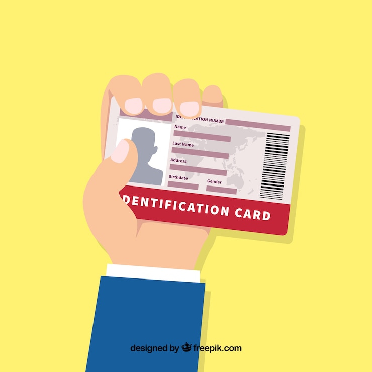 Free Vector id card illustration