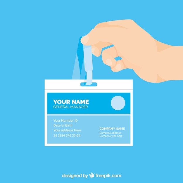 Free vector id card illustration