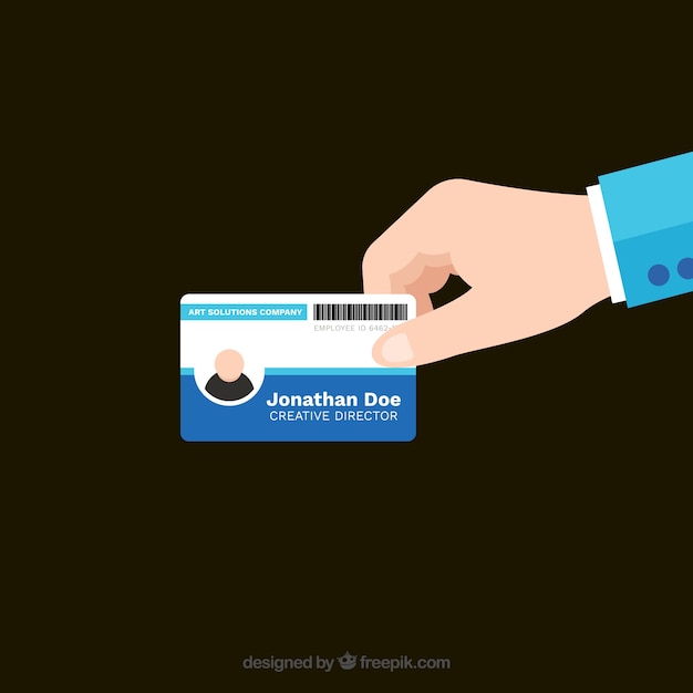 Free vector id card illustration