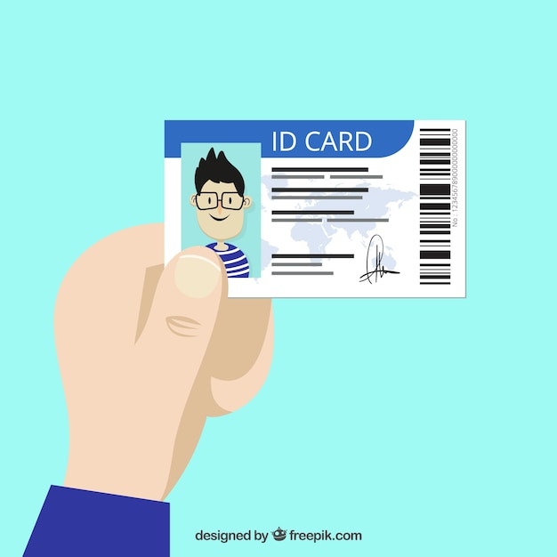 Free vector id card illustration