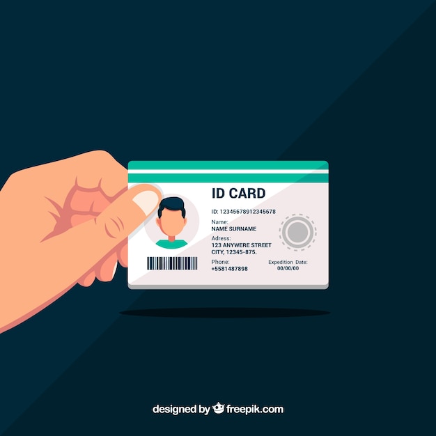 Free vector id card illustration