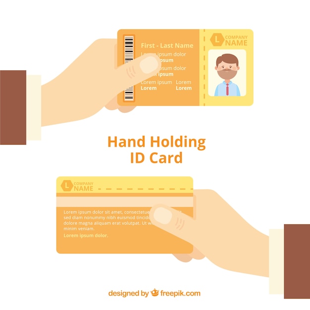 Free vector id card illustration