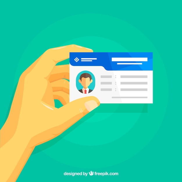 Vettore gratuito illustrazione della carta d'identità