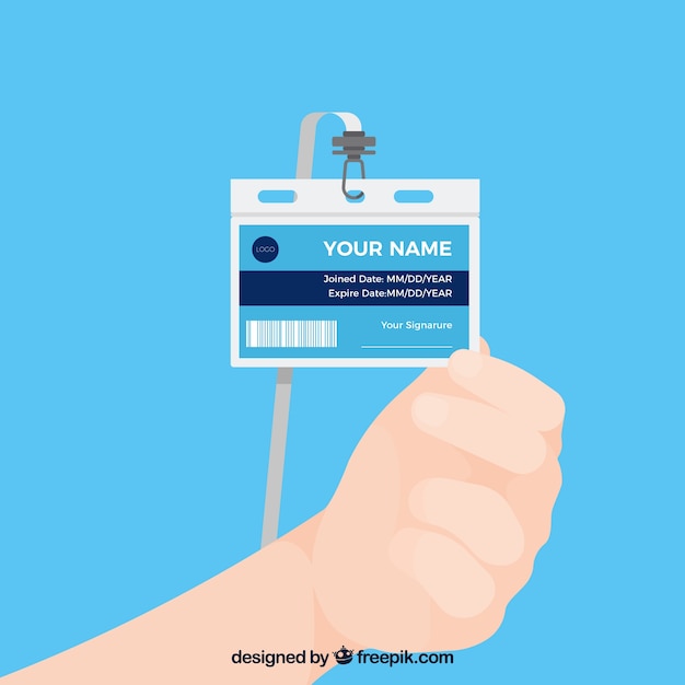 Free vector id card illustration