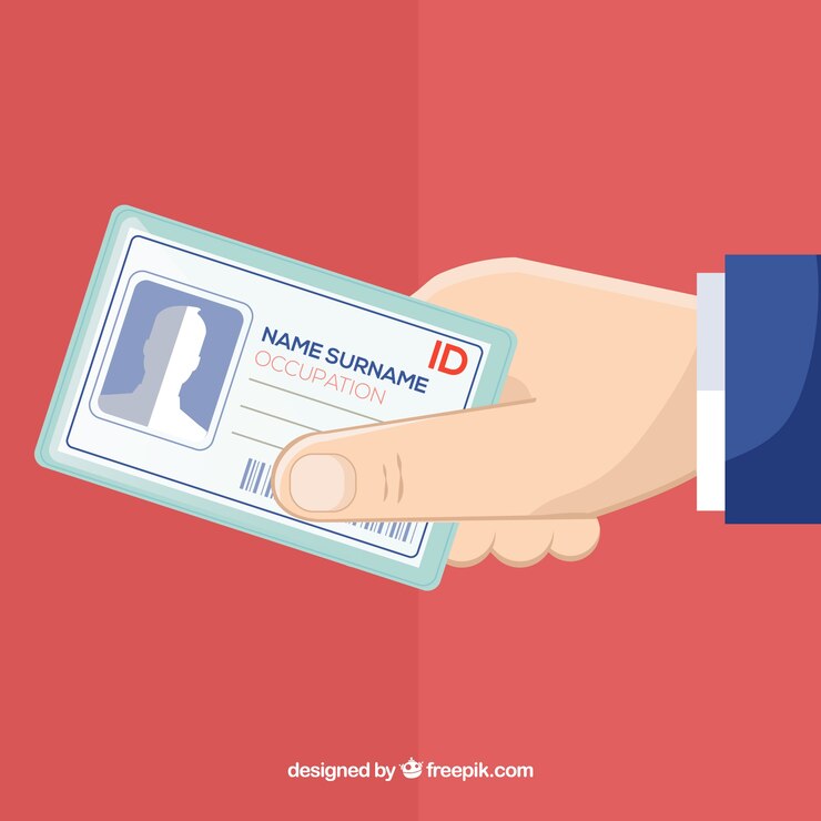 Free Vector id card illustration