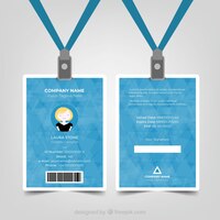 id card template with abstract style