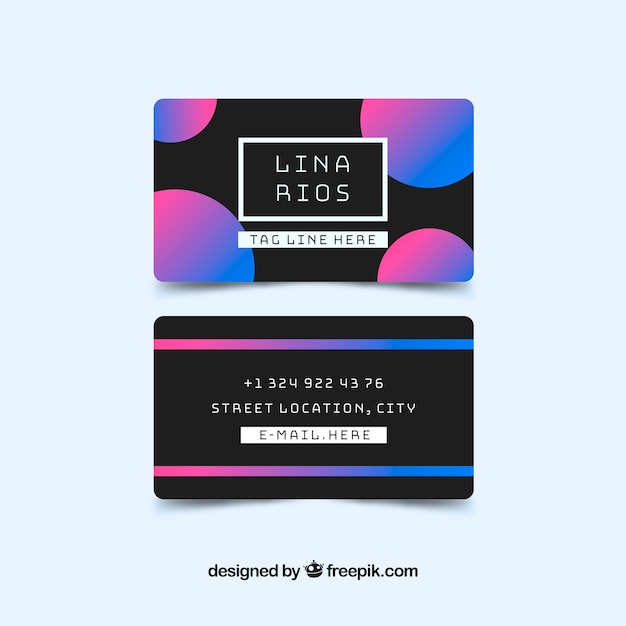 Free vector id card template with flat design