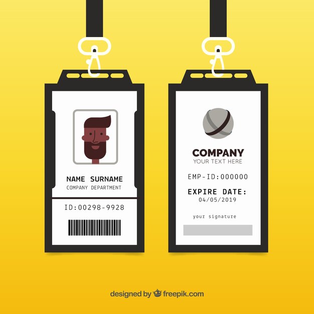 Free vector id card template